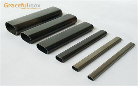 Golden & black stainless steel  oval special shape  tubes