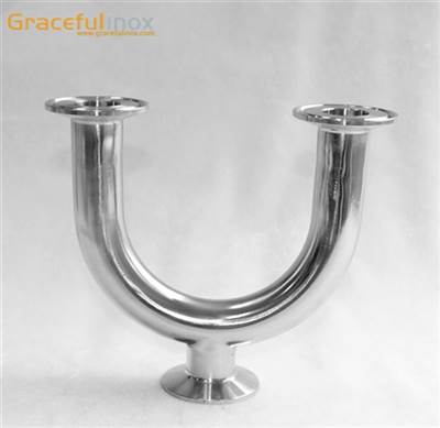 XB Sanitario acero inoxidable 304 Tri abrazadera 3 vías accesorios de tubería U / Y tipo codo en T