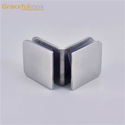 Abrazadera de valla de vidrio de esquina de 90 grados de acero inoxidable Condibe