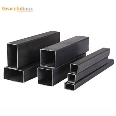 factory price stainless steel square pipes directly selling black powder spraying 